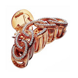 Wave Shape Crystal Hair Clip for Women Girls