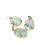 Faceted Green Crystal Quartz Charm Pendant for Necklace