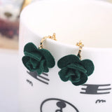 Rose Flower Shape Clip on Earrings for Women