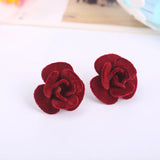 Rose Flower Shape Clip on Earrings for Women