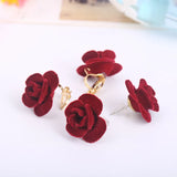 Rose Flower Shape Clip on Earrings for Women