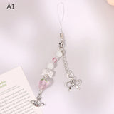 Y2K Sweet Alloy Phone Charms Strawberry Heart Star Keychains