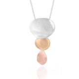 Gold/Silver/Rose Round Pendant Long Necklace For Ladies