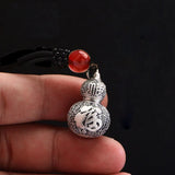 Retro Gourd Pendant Necklace Silver Jewelry Couple Pendant