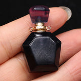 Natural Stone Perfume Bottle Pendant for DIY Necklace