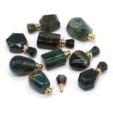 Natural Stone Perfume Bottle Pendant Indian Agates DIY Necklace Accessory