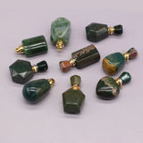 Natural Stone Perfume Bottle Pendant Indian Agates DIY Necklace Accessory