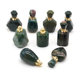 Natural Stone Perfume Bottle Pendant Indian Agates DIY Necklace Accessory
