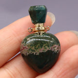 Natural Stone Perfume Bottle Pendant Indian Agates DIY Necklace Accessory