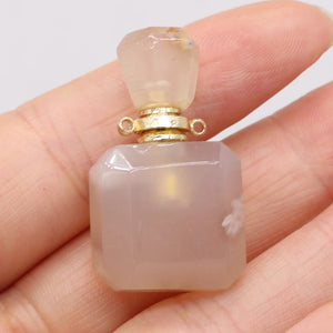 Hot Natural Stone Perfume Bottle Pendant Irregular Sakure Agates