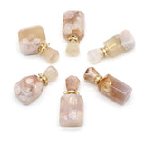 Hot Natural Stone Perfume Bottle Pendant Irregular Sakure Agates