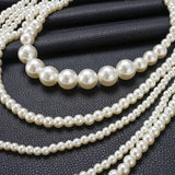 Long Layered Pearl Necklace for Women Party Jewelry