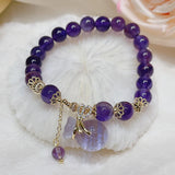 Vintage Natural Amethyst Beaded Bracelet