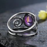 Natural Amethyst Ring 925 Sterling Silver Wedding Party Gift