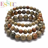 Leaf StoneCrystal Circle Bracelet for Men Or Women