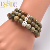 Leaf StoneCrystal Circle Bracelet for Men Or Women
