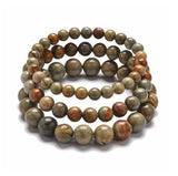 Leaf StoneCrystal Circle Bracelet for Men Or Women