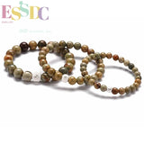 Leaf StoneCrystal Circle Bracelet for Men Or Women