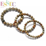 Leaf StoneCrystal Circle Bracelet for Men Or Women