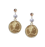 Natural Pearl Earrings Real Freshwater Pearl Fine Jewelry For Lady