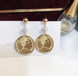 Natural Pearl Earrings Real Freshwater Pearl Fine Jewelry For Lady