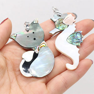 Natural Shell Pendant Animal Charms for Jewelry Making DIY