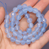 Natural Stone Beads Round Ice-Aquamarine 8MM Loose Bead