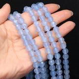 Natural Stone Beads Round Ice-Aquamarine 8MM Loose Bead