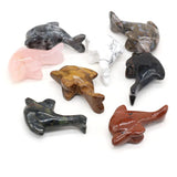 Natural Stone Dolphin-Shaped Ornament Lucky Gift