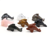 Natural Stone Dolphin-Shaped Ornament Lucky Gift