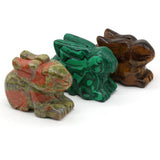 Natural Stone Rabbit-Shaped Ornament for Bed-Room Garden Office