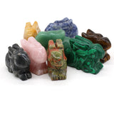 Natural Stone Rabbit-Shaped Ornament for Bed-Room Garden Office