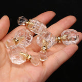 Natural Stone Perfume Bottle Clear Quartz Pendant for Jewelry Making