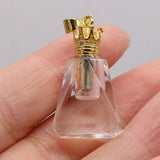 Natural Stone Perfume Bottle Clear Quartz Pendant for Jewelry Making