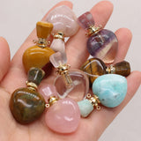 Natural Stone Perfume Bottle Pendant Fluorite/Sakure Agates