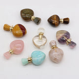 Natural Stone Perfume Bottle Pendant Fluorite/Sakure Agates