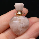 Natural Stone Perfume Bottle Pendant Fluorite/Sakure Agates