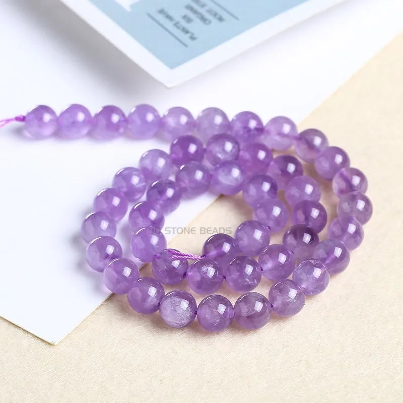 Natural Violet Amethyst Crystals Healing Stones Loose Beads for Jewelry Making