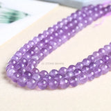 Natural Violet Amethyst Crystals Healing Stones Loose Beads for Jewelry Making
