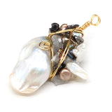 Pendant Natural Freshwater Pearl Winding Stone DIY Jewelry Making