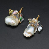 Pendant Natural Freshwater Pearl Winding Stone DIY Jewelry Making
