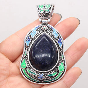Drop Shaped Stone Pendant for DIY Jewelry Making