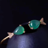 Pisces Jade Chalcedony Bracelet Chinese Costume Accessory