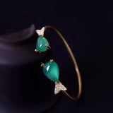 Pisces Jade Chalcedony Bracelet Chinese Costume Accessory