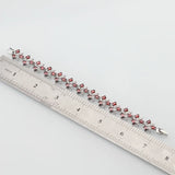 Red Garnet Silver Bracelet Health Jewelry For Women