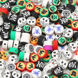 20Pcs 10mm Halloween Christmas Clay Spacer Beads for DIY Jewelry Making