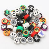 20Pcs 10mm Halloween Christmas Clay Spacer Beads for DIY Jewelry Making