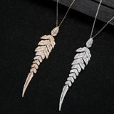 Sexy Leaf Charm Y Shape Long Necklace for Women Lady Tiny Chain Wedding Necklace