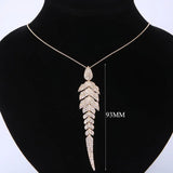 Sexy Leaf Charm Y Shape Long Necklace for Women Lady Tiny Chain Wedding Necklace