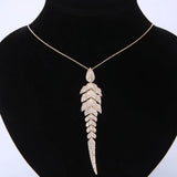 Sexy Leaf Charm Y Shape Long Necklace for Women Lady Tiny Chain Wedding Necklace